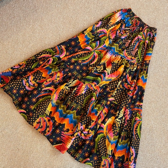 FARM Rio Dresses & Skirts - NWOT Farm Rio Maxi Skirt w/ Cross Stitch Print